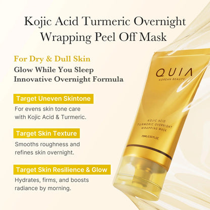 Wake Up To Clearer Skin With KOJIC ACID TURMERIC WRAPPING MASK