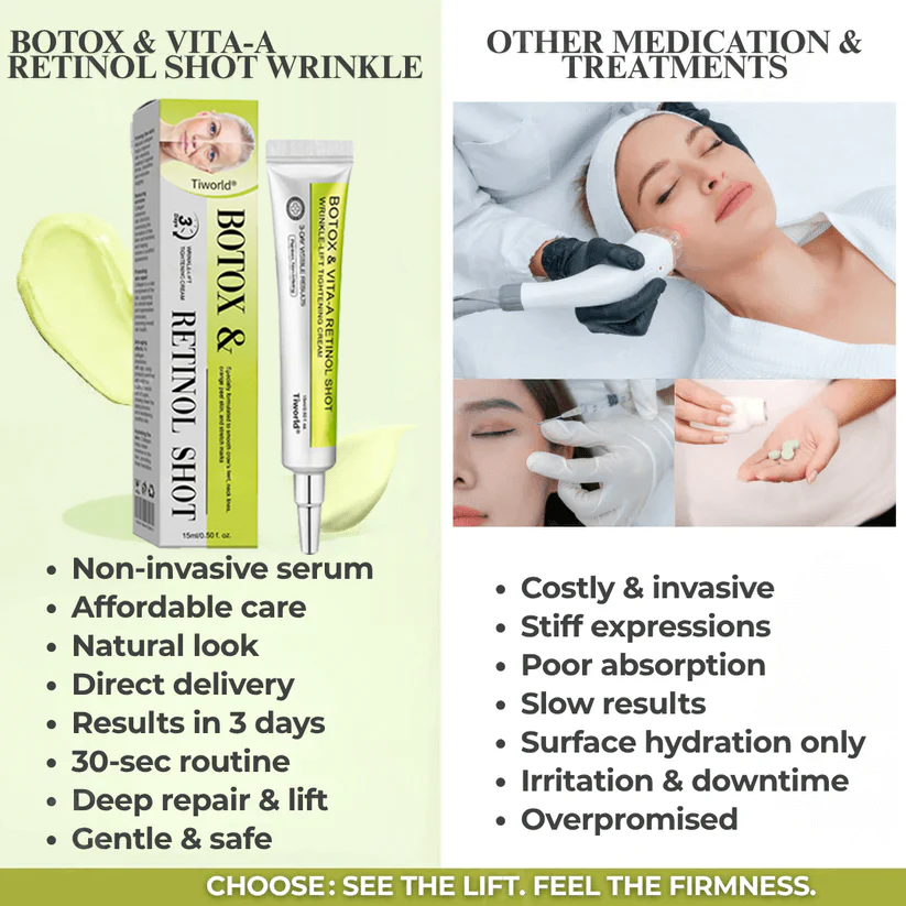 👏🌿Made and shipped from the USA 💫Tiworld® Botox & Vita-A Retinol Shot Wrinkle-Lift Tightening cream - Last Day Promotion 70% OFF