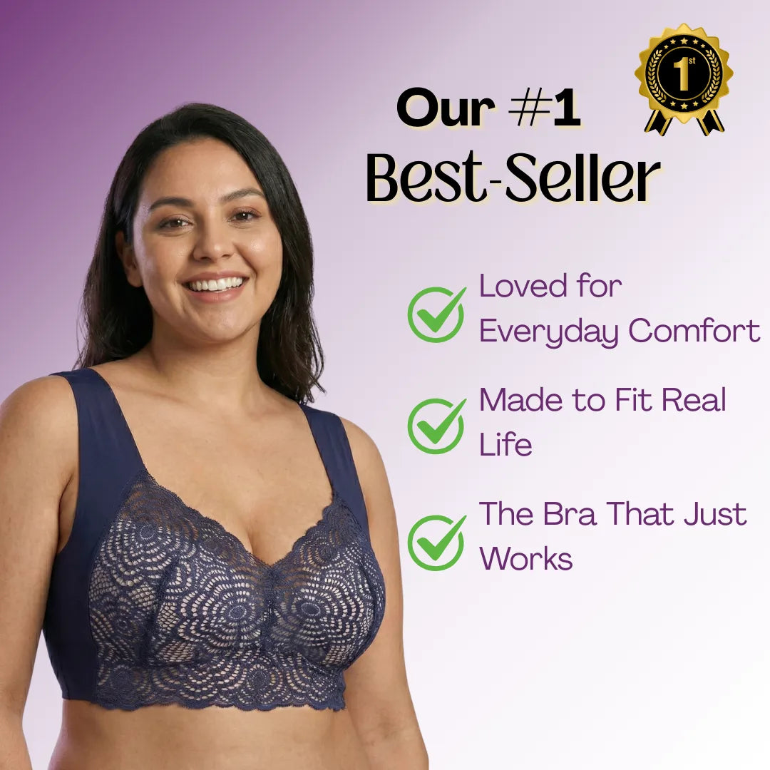 ❄️ Winter Sale – 2026 New Extra Lift Ultimate Stretch Full Figure Seamless Lace Cut-Out Bra ❄️ 🔥 Buy 2, Get 2 FREE! 💥 Special Price! 💥