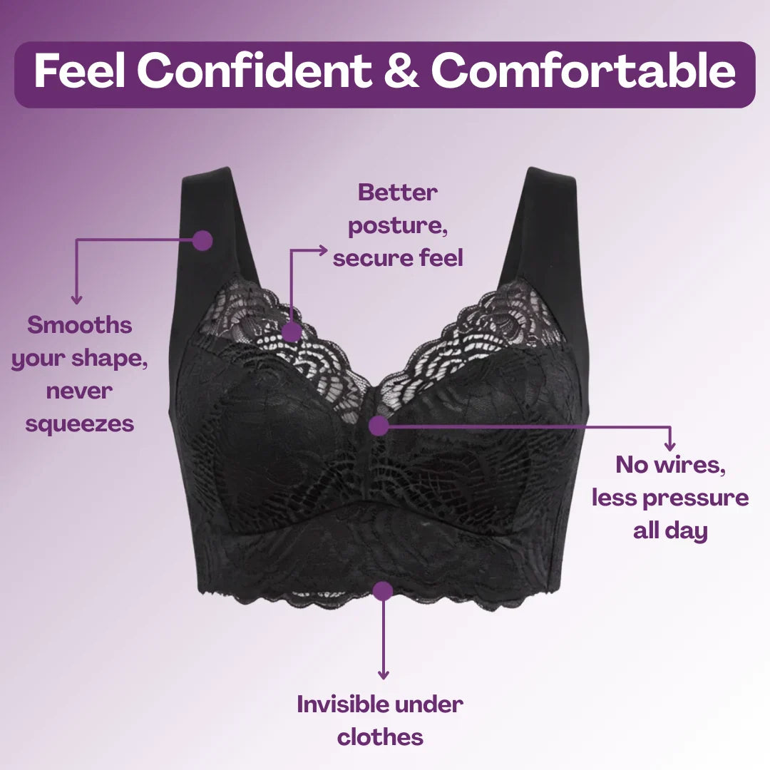 ❄️ Winter Sale – 2026 New Extra Lift Ultimate Stretch Full Figure Seamless Lace Cut-Out Bra ❄️ 🔥 Buy 2, Get 2 FREE! 💥 Special Price! 💥