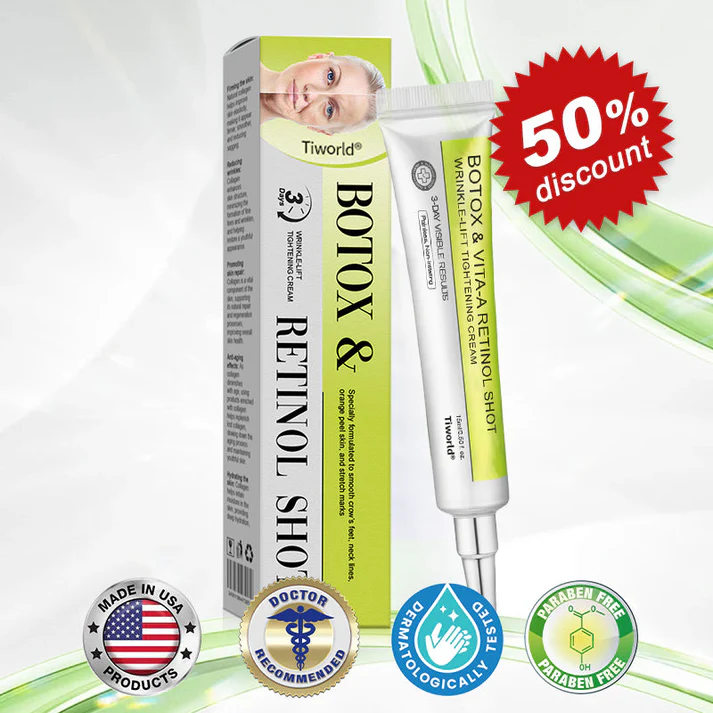 👏🌿Made and shipped from the USA 💫Tiworld® Botox & Vita-A Retinol Shot Wrinkle-Lift Tightening cream - Last Day Promotion 70% OFF