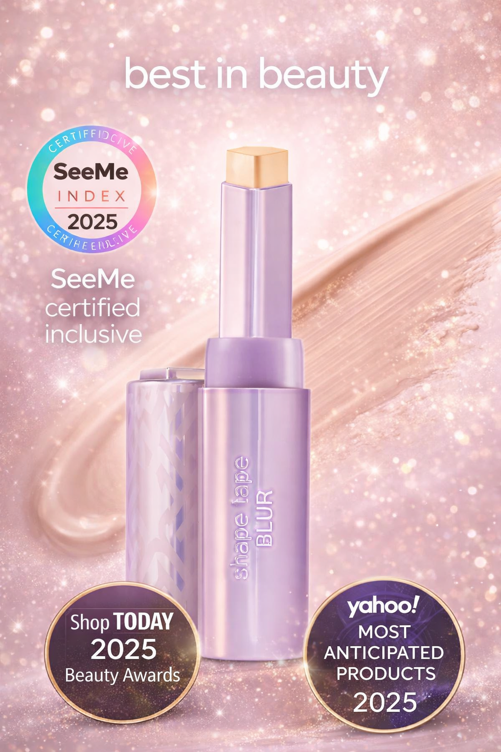 🔥Special Price BUY 1 GET 1 FREE& Free Makeup Brushes⏰ 💥tate Big Stick Energy duo – shape tape concealer stick & brush🔥